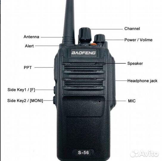 Baofeng BF-S56 MAX рация портативная, 10W