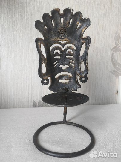 Подсвечник Маска металл