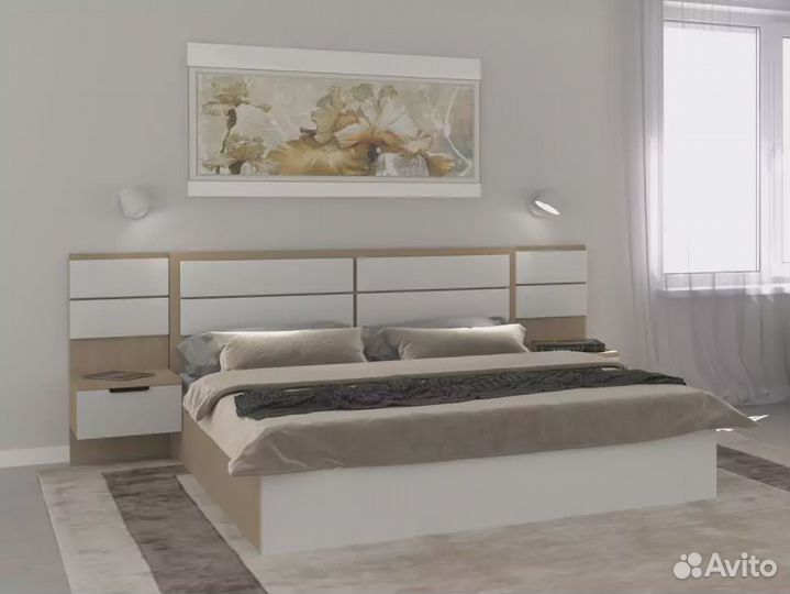 Двуспальная кровать с пм Норд 160*200