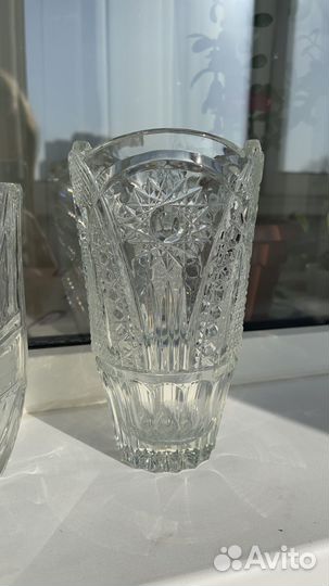 Ваза для цветов хрустальная СССР