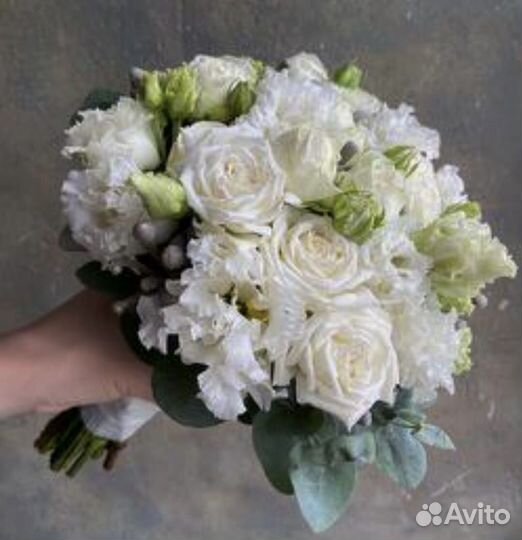 Букет свадебный белый цветы с доставкой