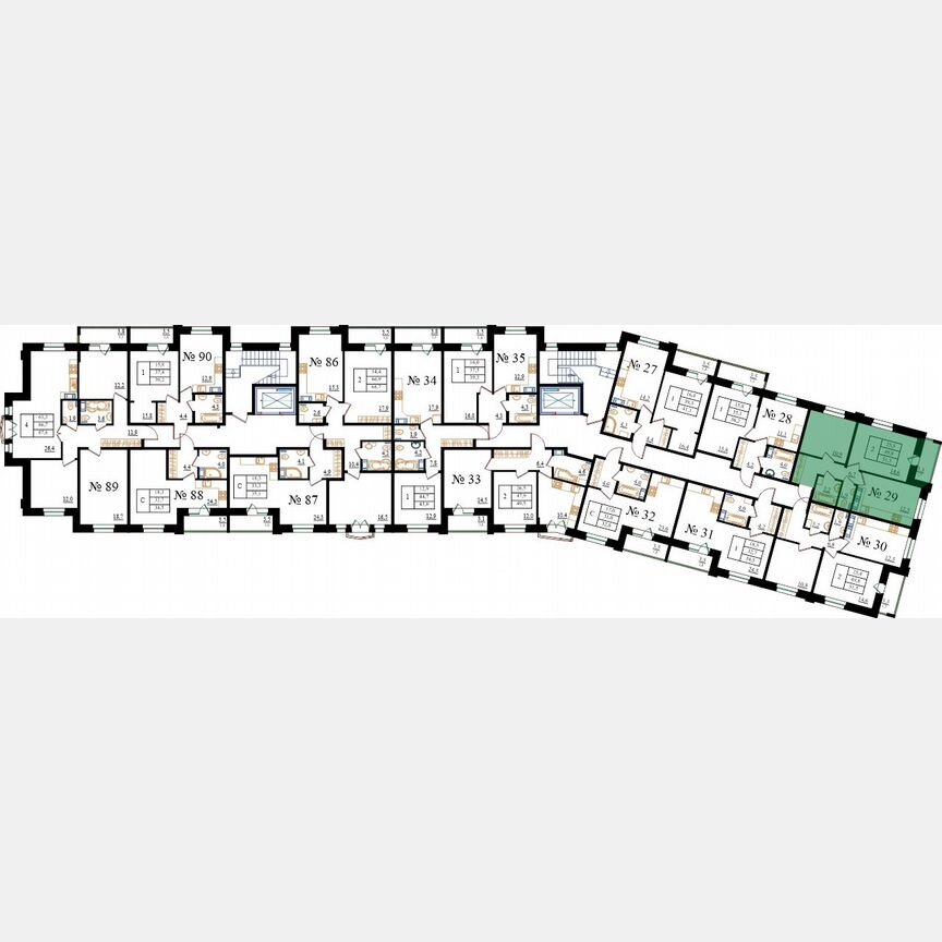 2-к. квартира, 51,5 м², 4/8 эт.