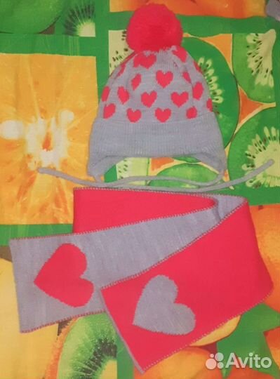 Комплект шапка+шарф, р.46-48