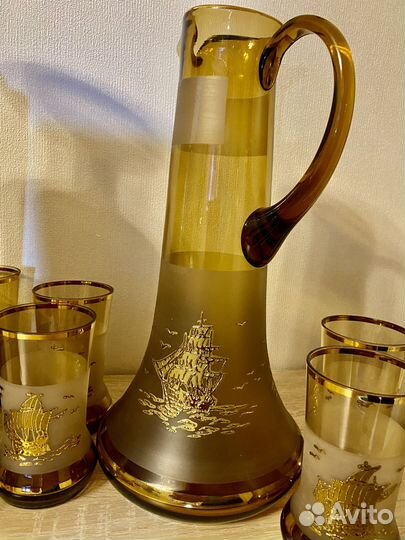 Кувшин стаканы Ваза Богемия Чехия