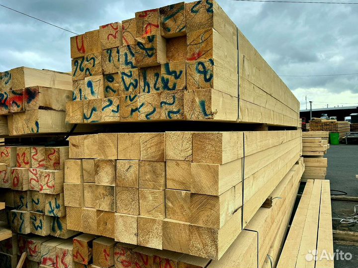 Брус обрезной 100х150х6000мм 1 сорт ГОСТ