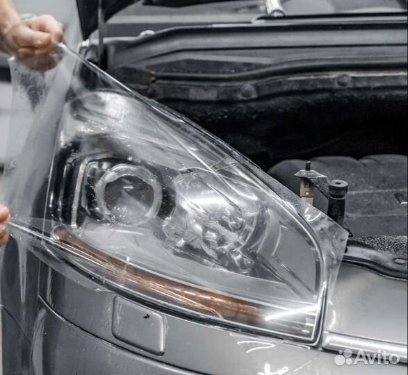 Пленка для фар прозрачная глянцевая (гибрид)