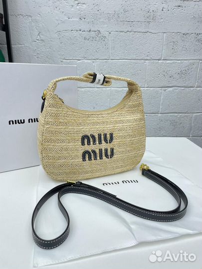 Сумка женская miu miu соломенная