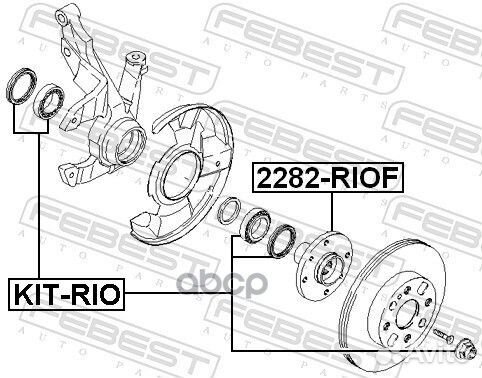 Ступица передняя KIA RIO I 2282-riof 2282-riof
