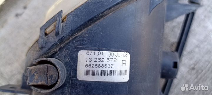 Противотуманная фара правая Опель корса Д