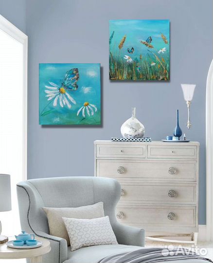 Картины маслом диптих