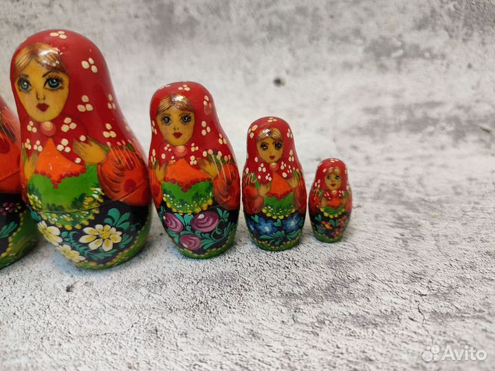 Матрешка деревянная. Ручная роспись. Авторская