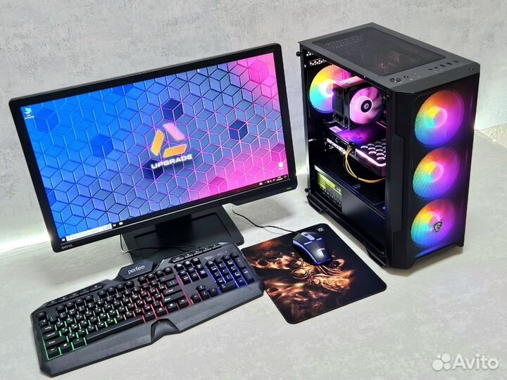 Игровой пк RTX 3060ti, Ryzen 5500 +Монитор 144гц