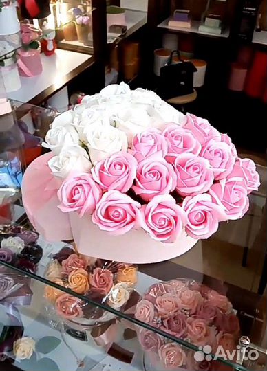 Букеты из мыльных роз