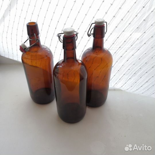 Бутылка с бугельной пробкой 1 л, 6 шт