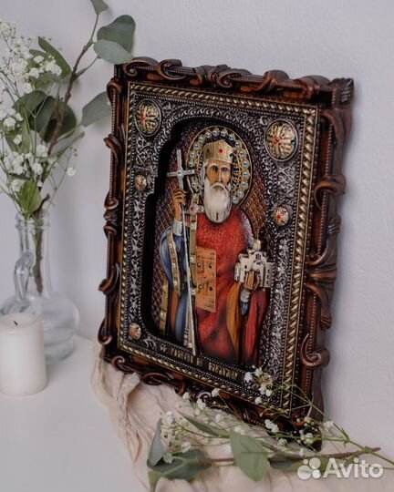 Икона Св. Равноапостольного князя Владимира 32х25