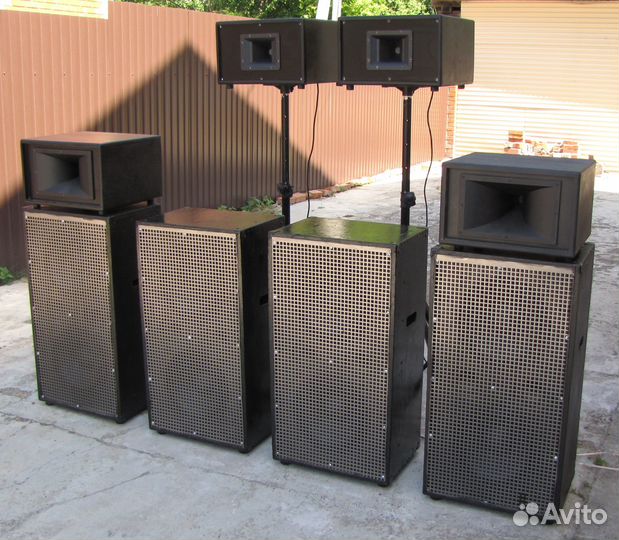 Колонки X-Acoustic 4200W 8ш Pro Рупоры+Сабы Стойки