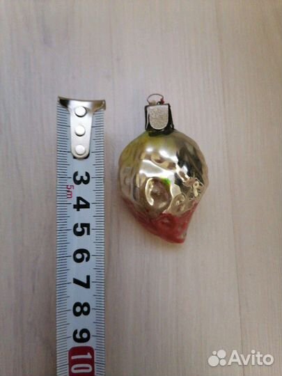 Советская ёлочная игрушка Клубника