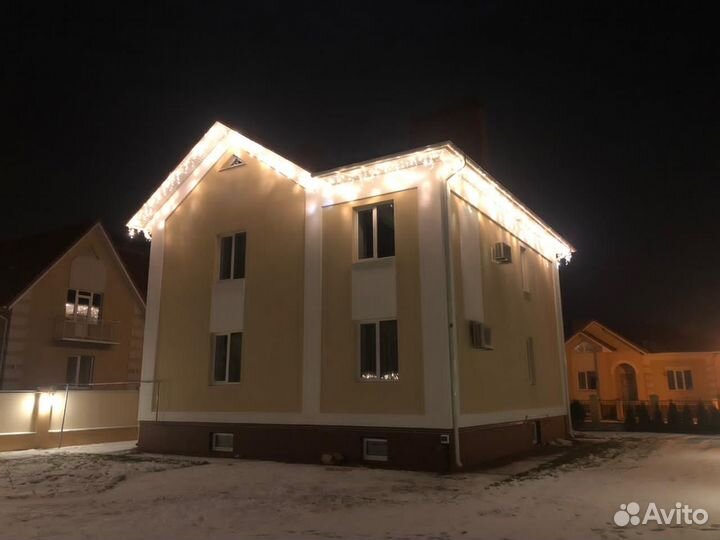 Украшение домов гирляндами