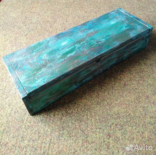 Шкатулка из тикового дерева в винтажном стиле