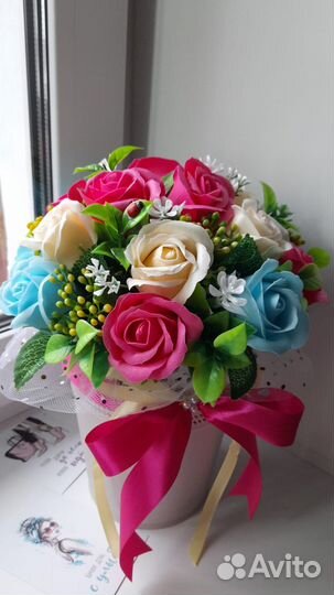Ручная работа.Букет мыльных роз