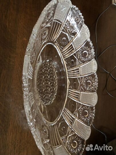Ваза для фруктов конфетница хрусталь СССР