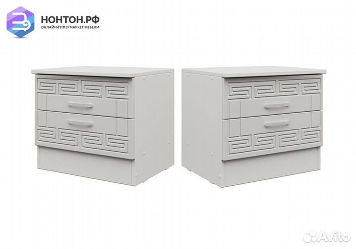 Комплект тумб Афина-1 белый глнец / белый