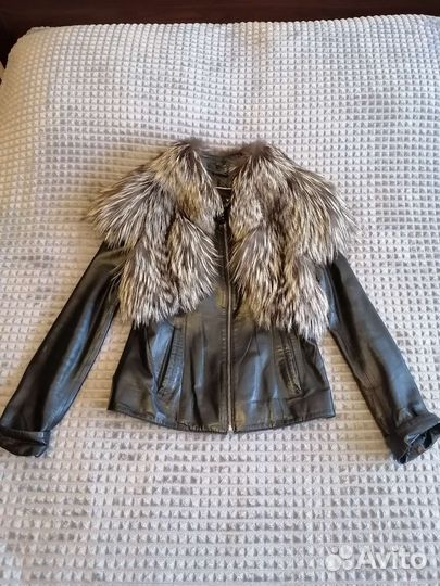 Куртка кожаная женская 46 размер
