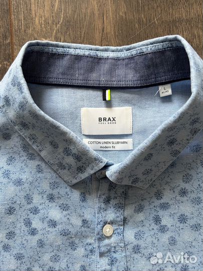 Льняная рубашка Brax (L) Оригинал Вьетнам