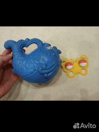 Лейка рыбка пластмасса клеймо Вятка винтаж СССР
