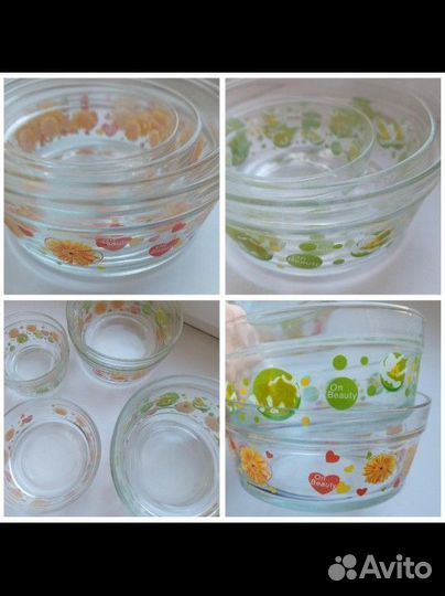 Салатники стекляные комплект 7 шт