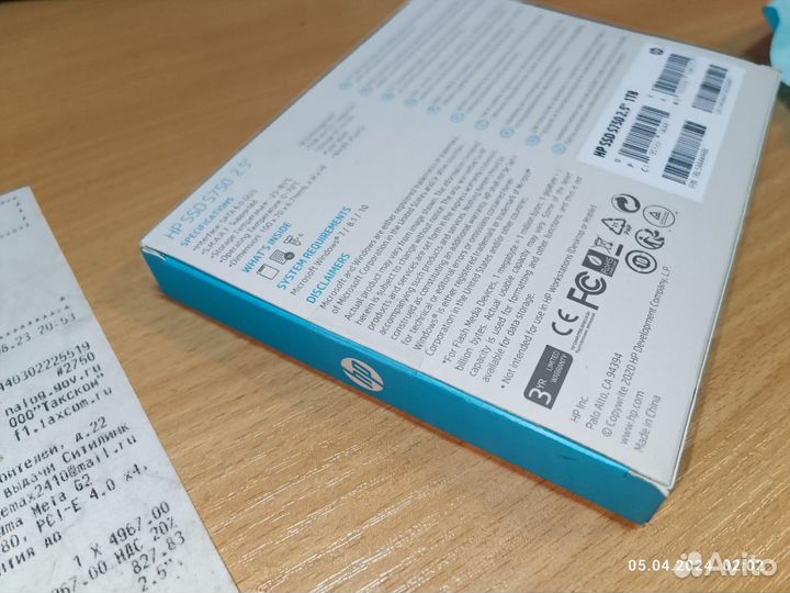 SSD накопитель HP S750 1тб SATA III