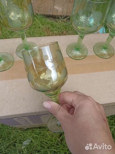Фужеры цветное стекло СССР