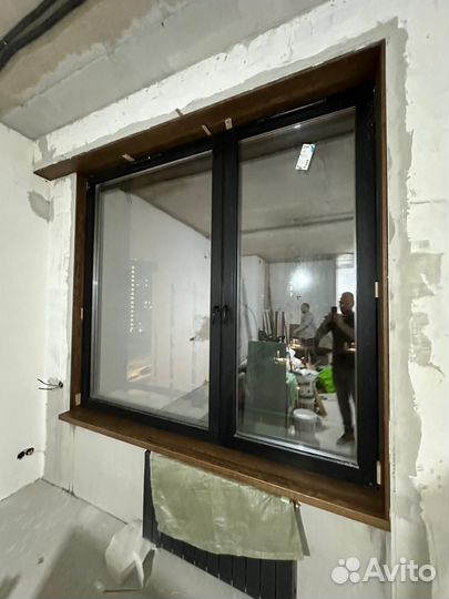 Деревянные откосы на окна из массива дерева