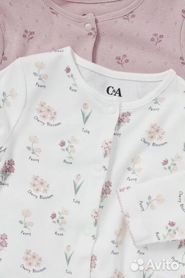 Слипы 2шт C&A 74 пижама комбинезон