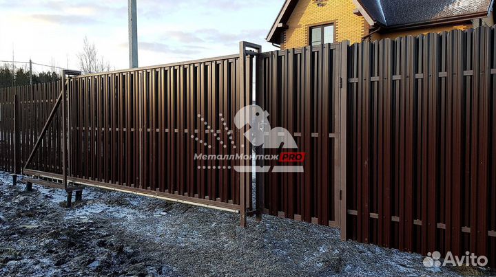 Откатные ворота с автоматикой от производителя