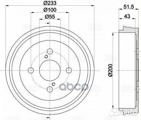 Барабан тормозной TF051341 Trialli