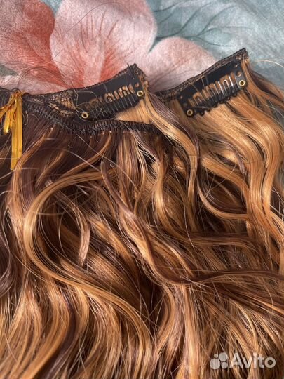 Волосы на заколках 50 см мелирование