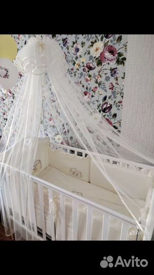 Бортики, балдахин, постельное белье