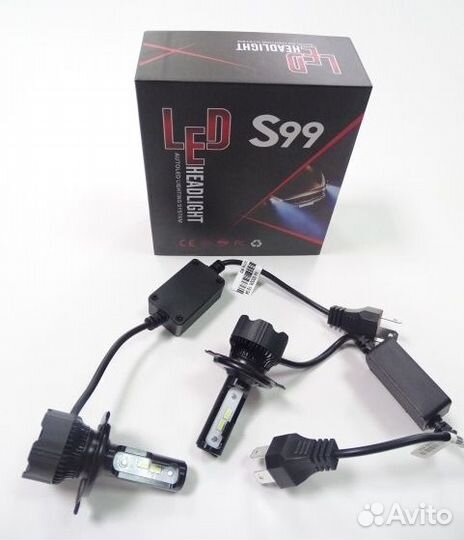 Лампа H4 8-48V LED 6000K/9000LM со стабилизатором