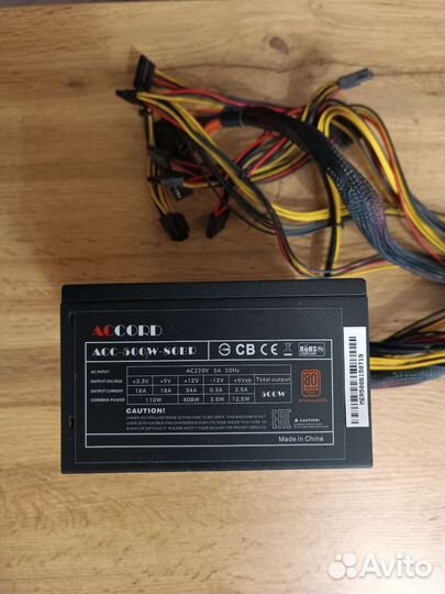 Блок питания Accord ACC-500W-80BR Бронзовый