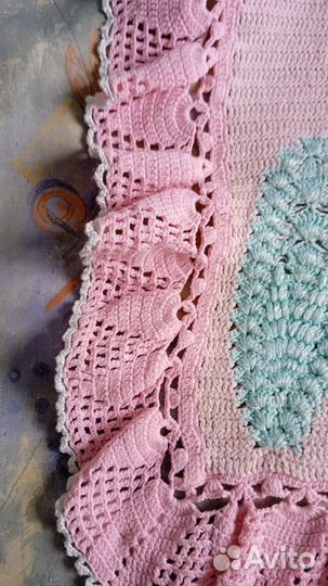 Плед детский вязаный ручная работа