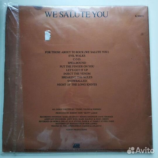 Виниловая пластинка AC/DC For those about to rock