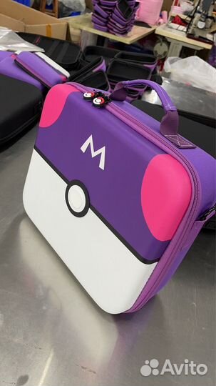 Сумка с Чехлом для Nintendo Switch Фиолетовая Поке