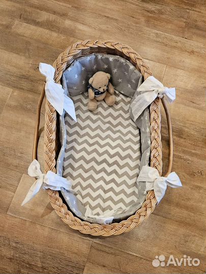 Кокон плетёная люлька для младенца (натур. лоза)