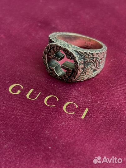 Перстень Gucci из серебра