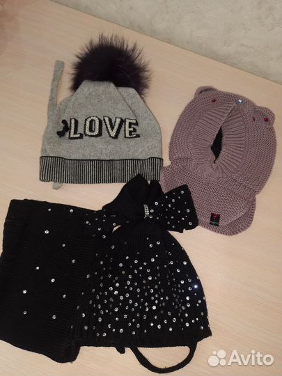 Шапочки зима, 48-50 размер