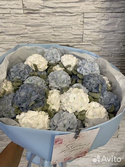 Букет из зефирных цветов/ цветы из зефира