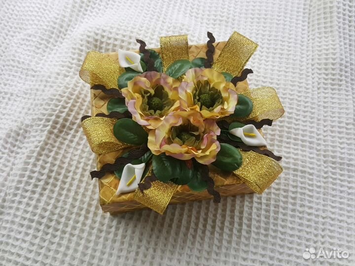 Коробка-открытка для подарка, упаковка подарка