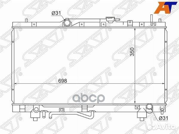 Радиатор Toyota Caldina (T190,T210) 92-02 / Carina