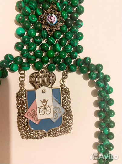 Колье малахит